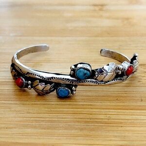 $248  MARIE DALE Navajo Designer Estate Cuff  Sterling  Well Marked